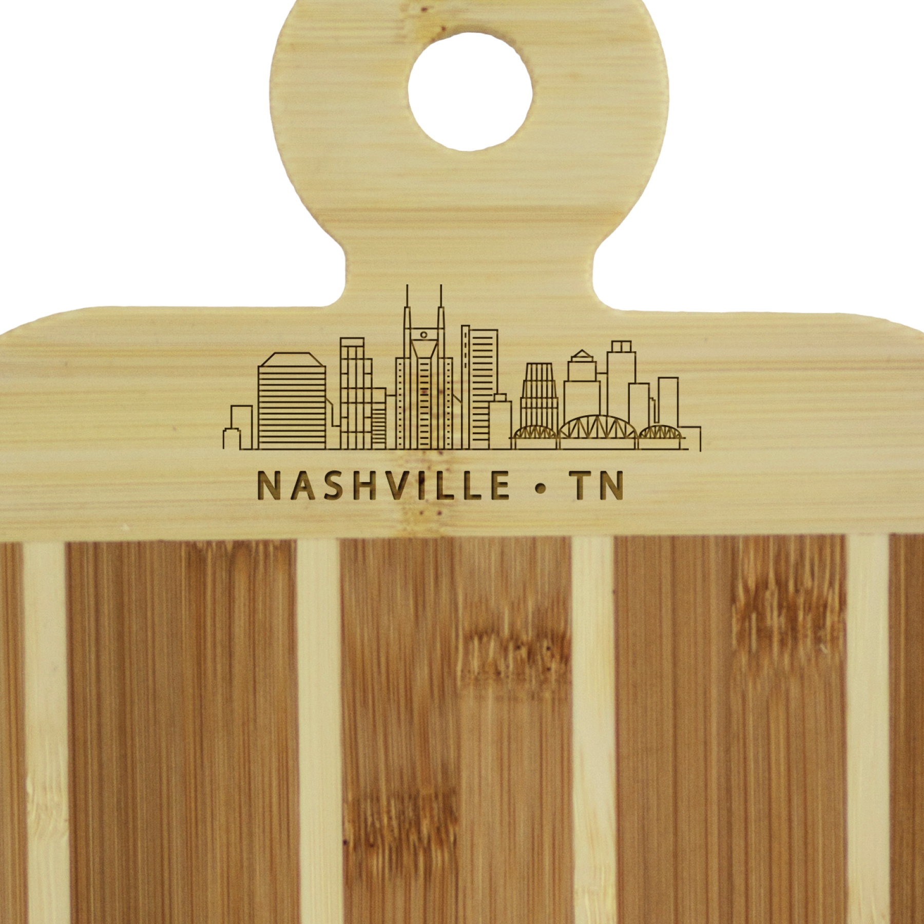 Striped Paddle City Skyline Board - Nashville 1