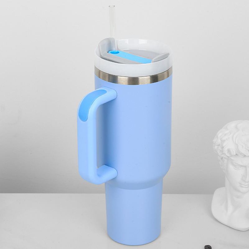 40 Oz Vacuum Tumbler w/ Handle & Straw 2