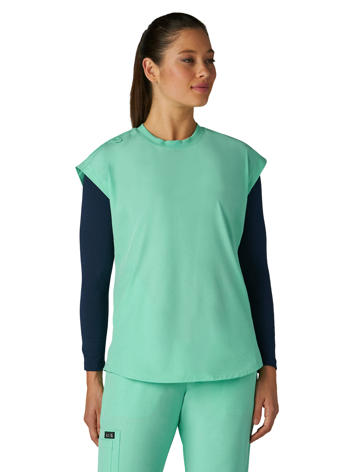 Basics - Women's Two-Pocket Round Neck Scrub Top 22