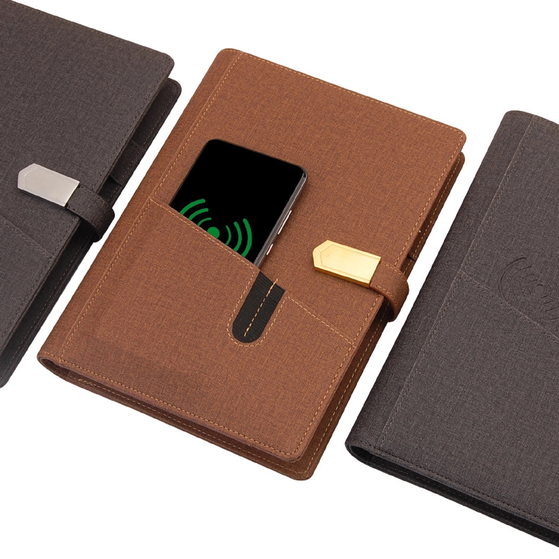 Multifunctional Wireless Charging Notebook with Power Bank & USB Drive 5