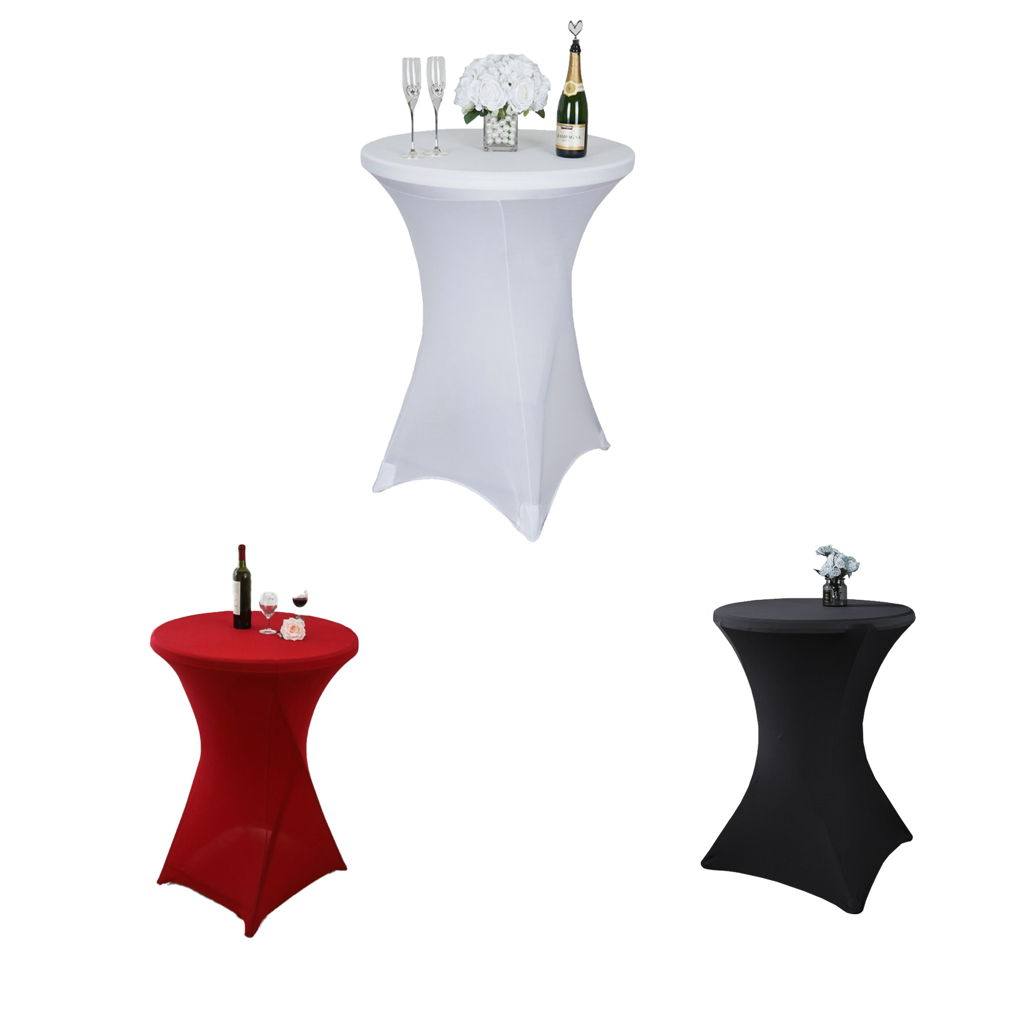 Full Color Spandex Cocktail Fitted Tablecloths 2