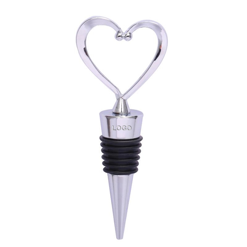 Custom Heart Shaped Wine Bottle Stopper 3