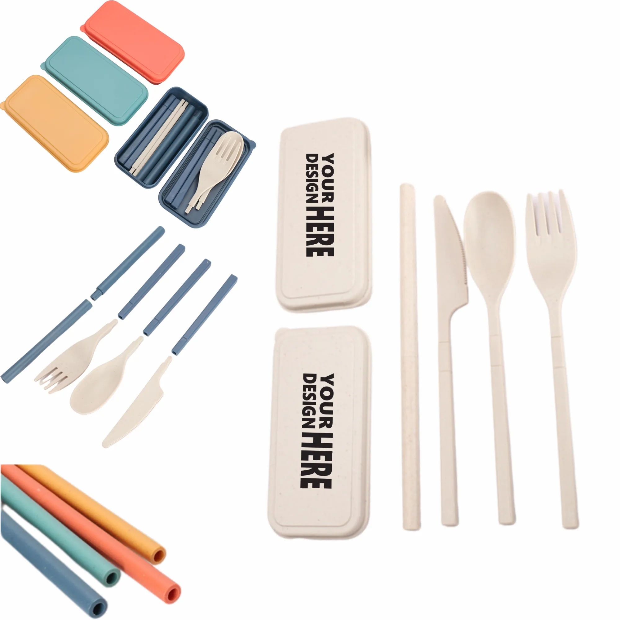 Wheat Straw Portable Cutlery Set