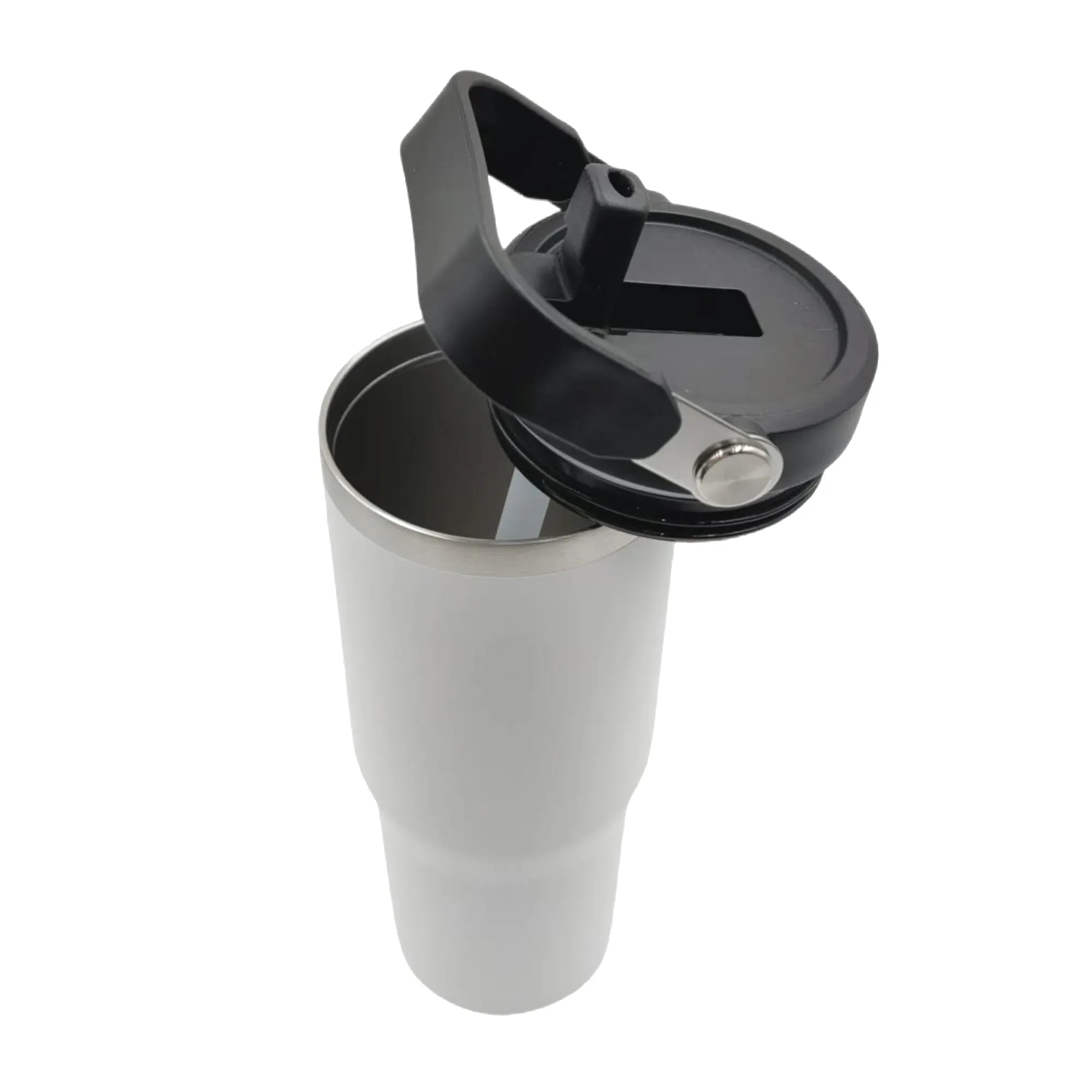 30oz. Stainless Steel Insulated Mug with Handle and Built-In 23