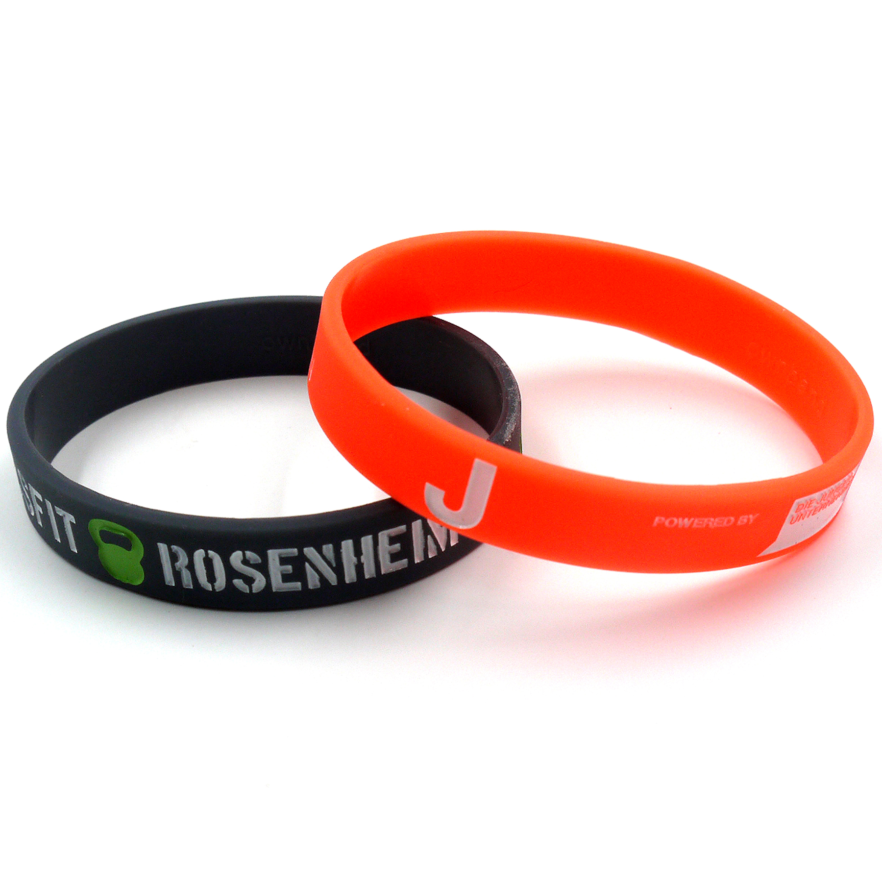 Debossed & Color Filled Silicone Bracelets: 12mm 2