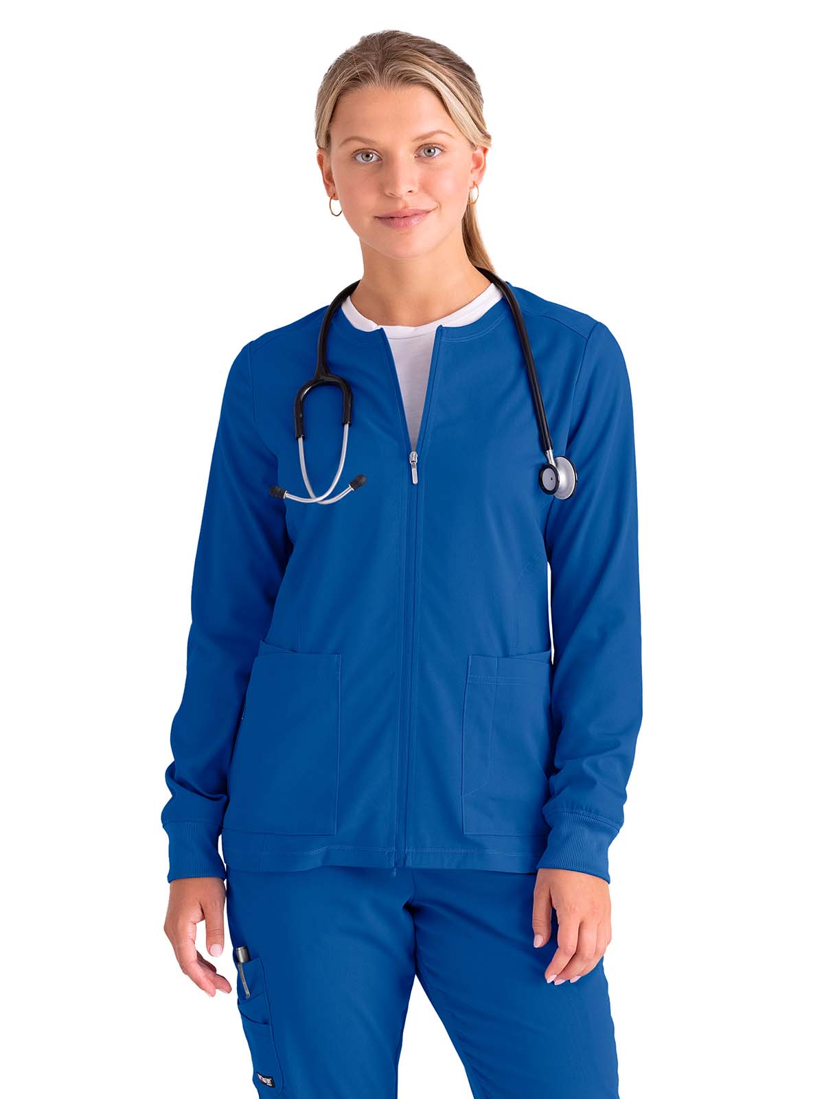 Grey's Anatomy Spandex Stretch - Women's Five-Pocket Gianna Warm-Up Scrub Jacket 43