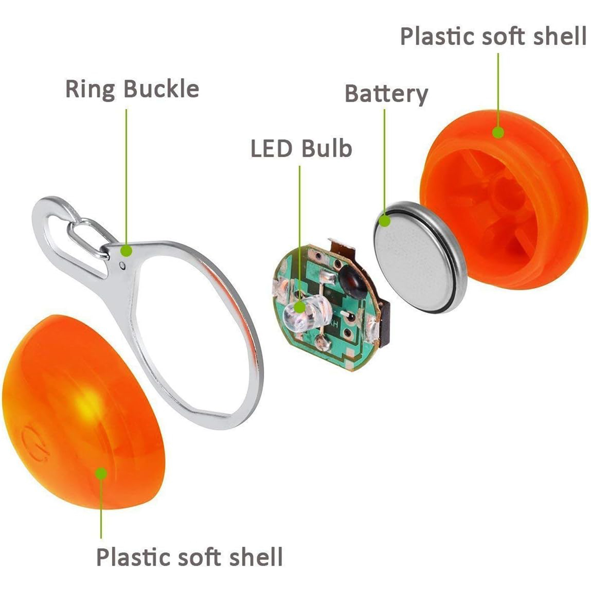 LED Dog Collar Flashing Pet Safety Pendant Necklace Light 5