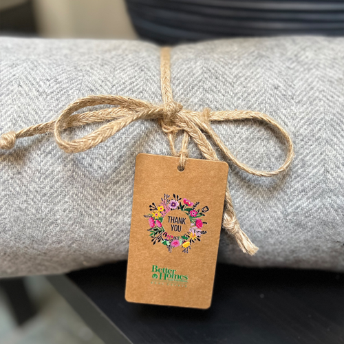 Brown Twine and Brown Tag