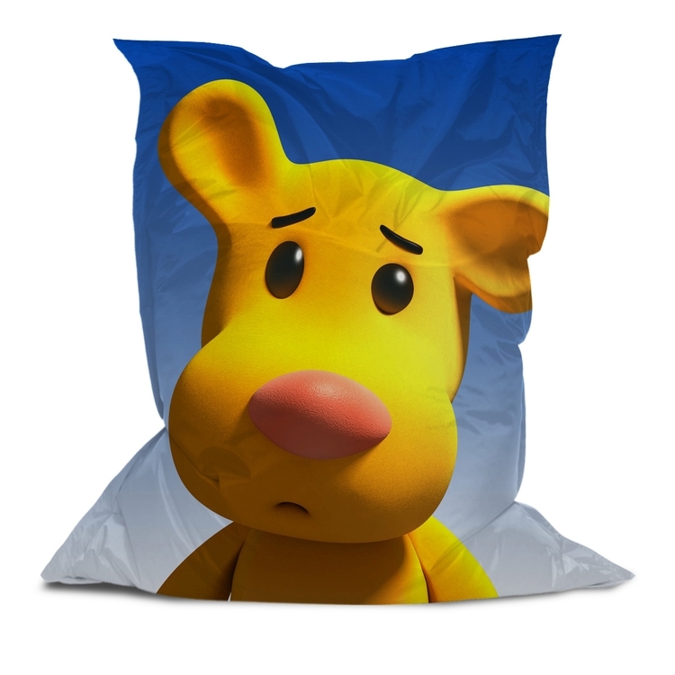 Branded Bean™ Bag Chair, Custom Imprint with Foam Chair - 4.4'W x 5'H 1