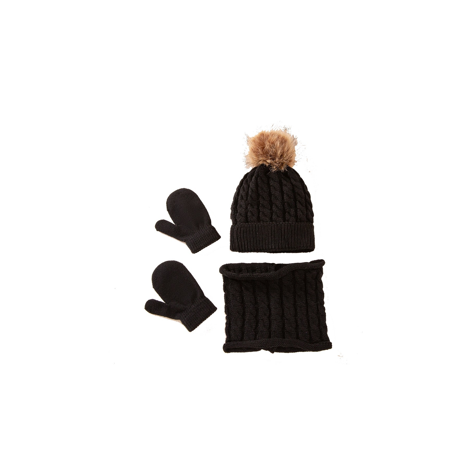 Winter Toddler Hat Scarf Gloves Set 4
