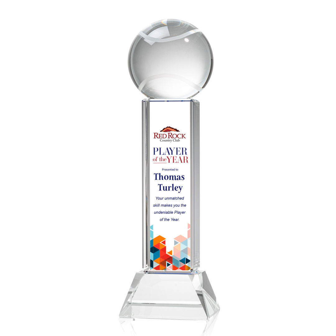 Tennis Ball VividPrint™ Award on Stowe - Clear 3