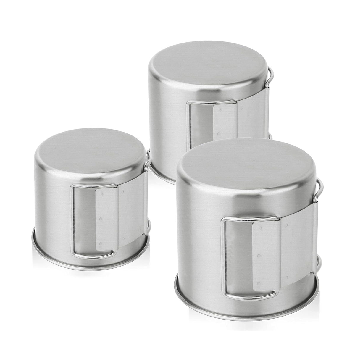 12.2, 16.9 Oz Stainless Steel Camping Foldable Handle Mugs 5