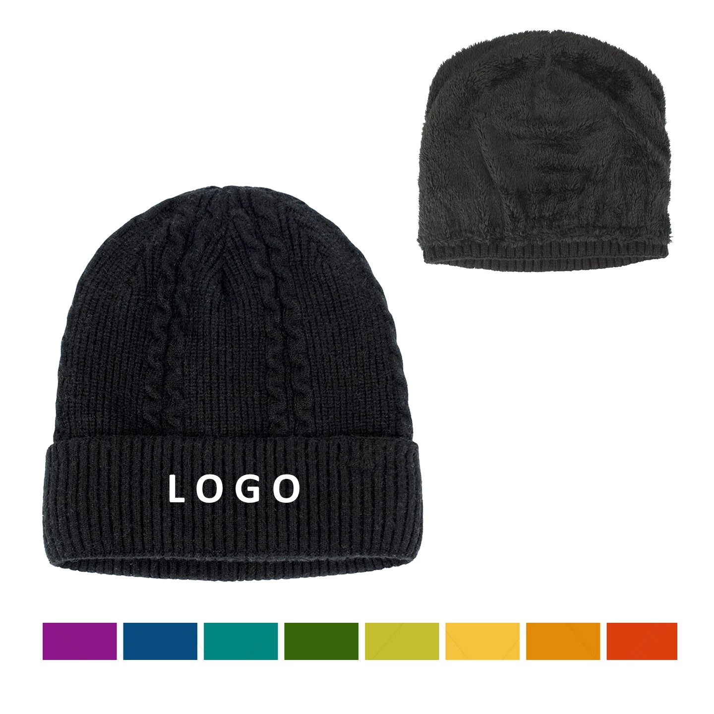 Sherpa Fleece Lining Knitted Beanie 3