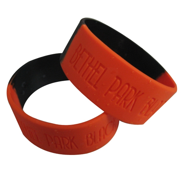 Segmented Debossed Silicone Wristbands 3