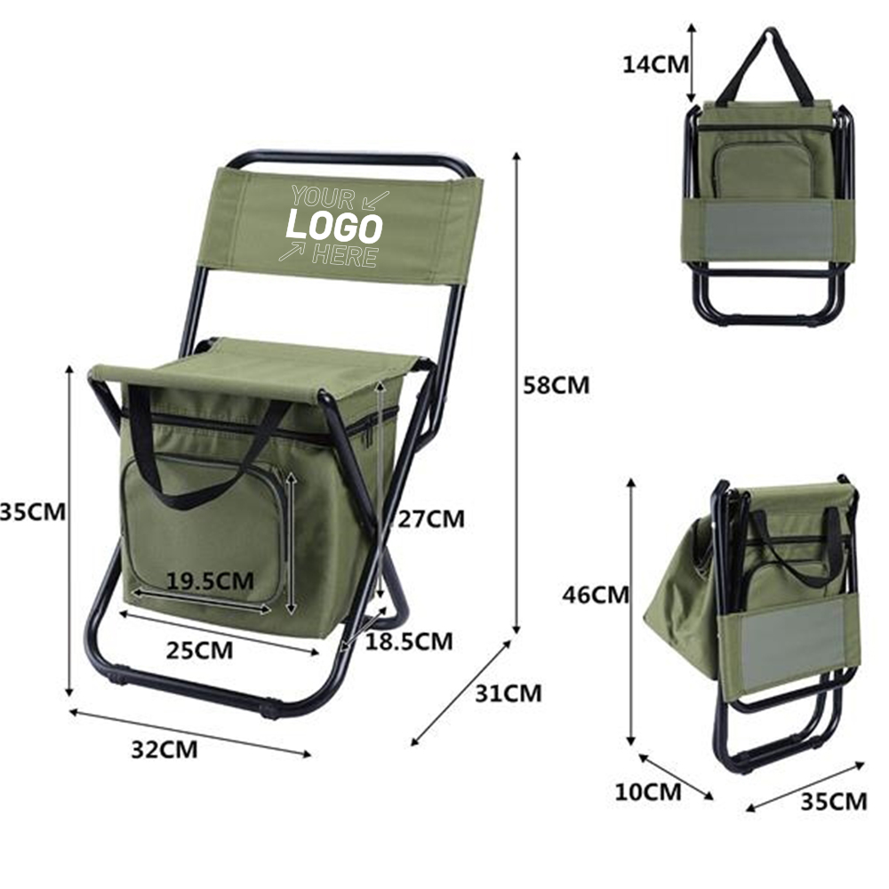 Folding Camp Chair Collapsible Steel Frame High Back 3