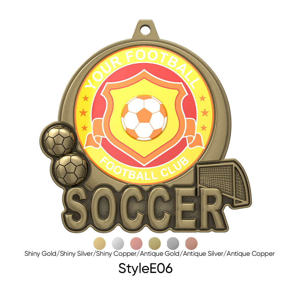 2" UV Printed Soccer Medals 3