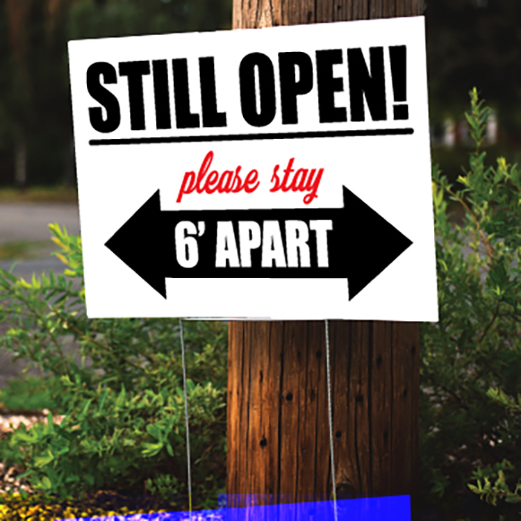 4mm White Coroplast Yard Sign