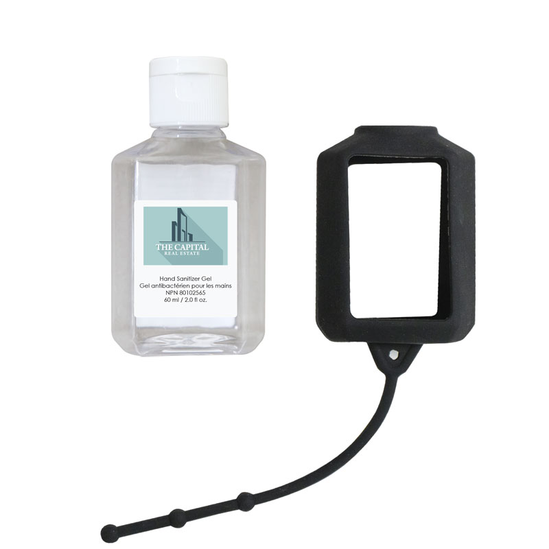 60 Ml. (2 Fl. Oz.) Hand Sanitizer With Silicone Holder 2