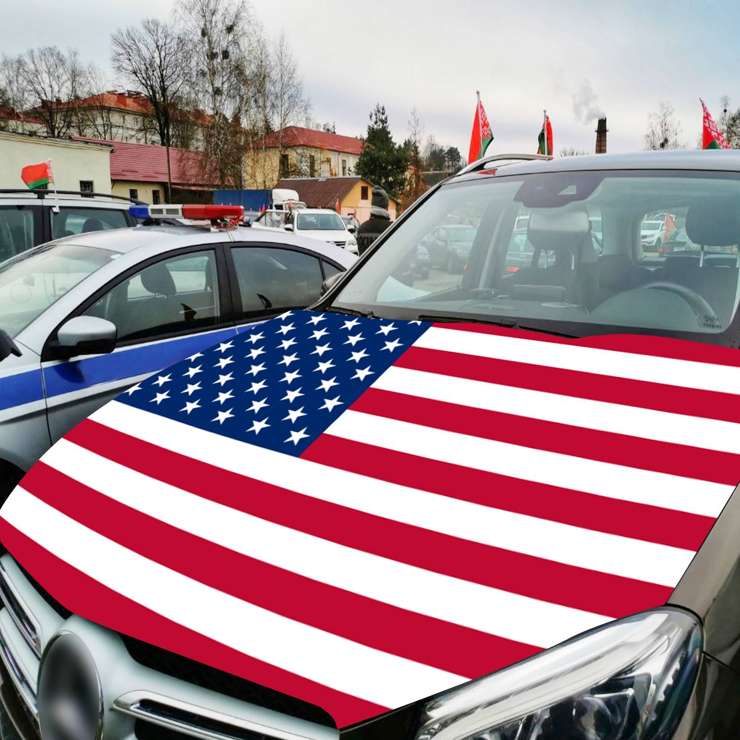 Customized US World Cup Car Decoration Engine Hood Flag 6