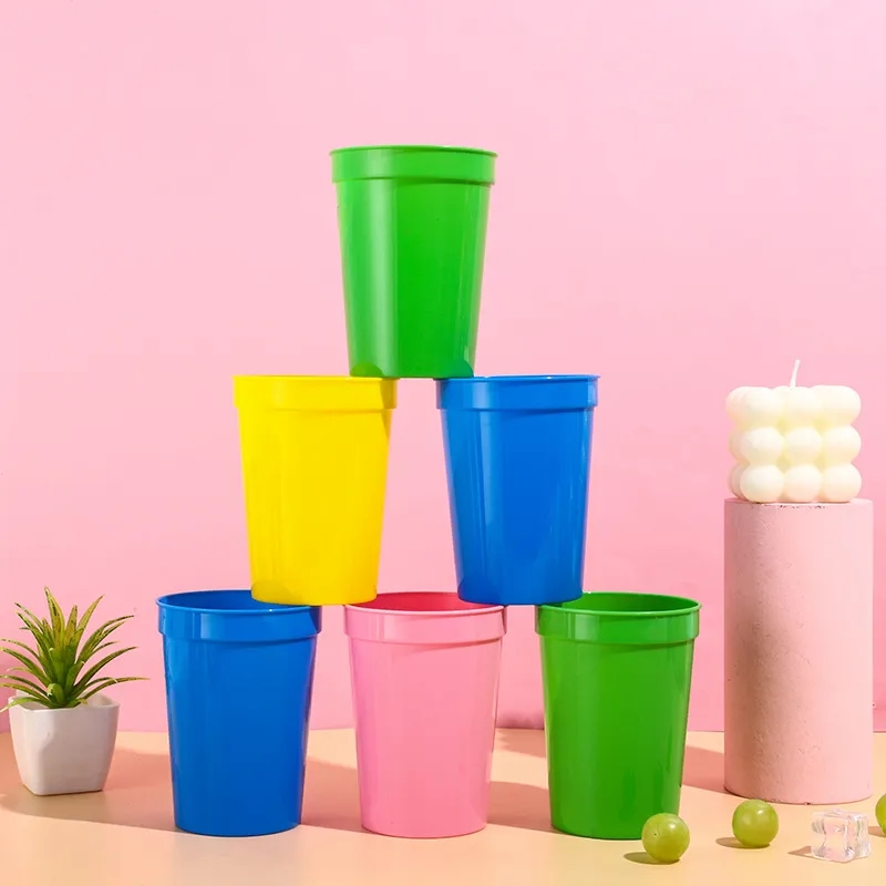 Wholesale BPA Free Reusable Plastic Cups 12oz 9