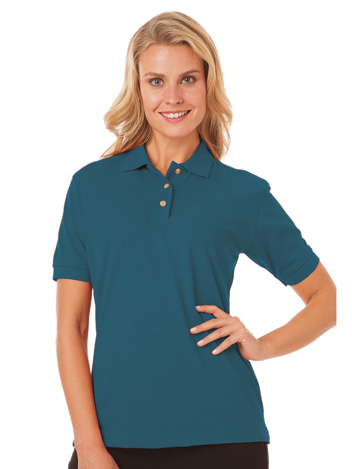 Blue Generation - Women's Pocketless Superblend Pique Polo 27