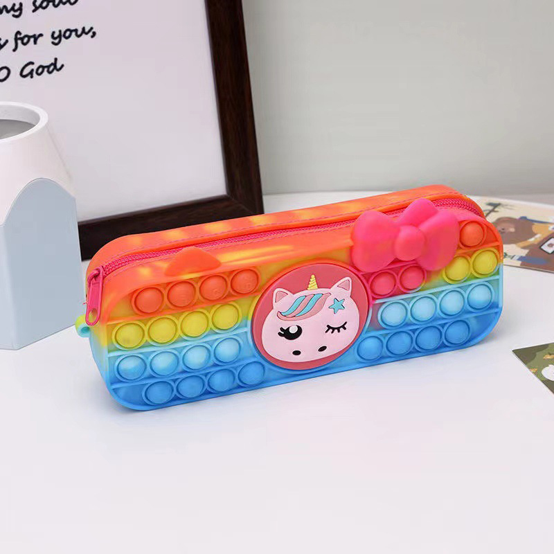 Silicone Popper Fidget Pencil Case for Girls 13