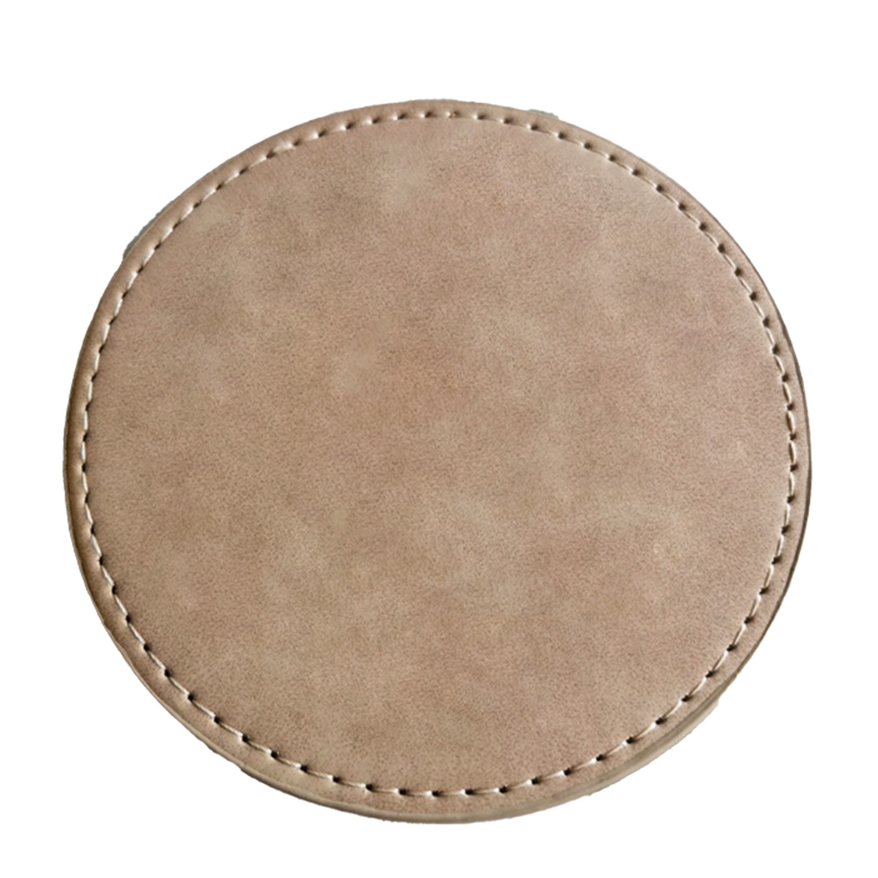Classic Circular Leather Coaster 2