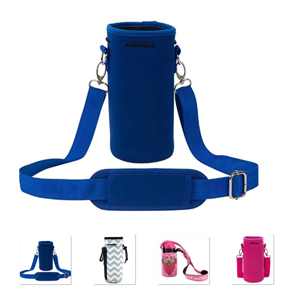 Neoprene Water Bottle Carrier w/Shoulder Strap 3