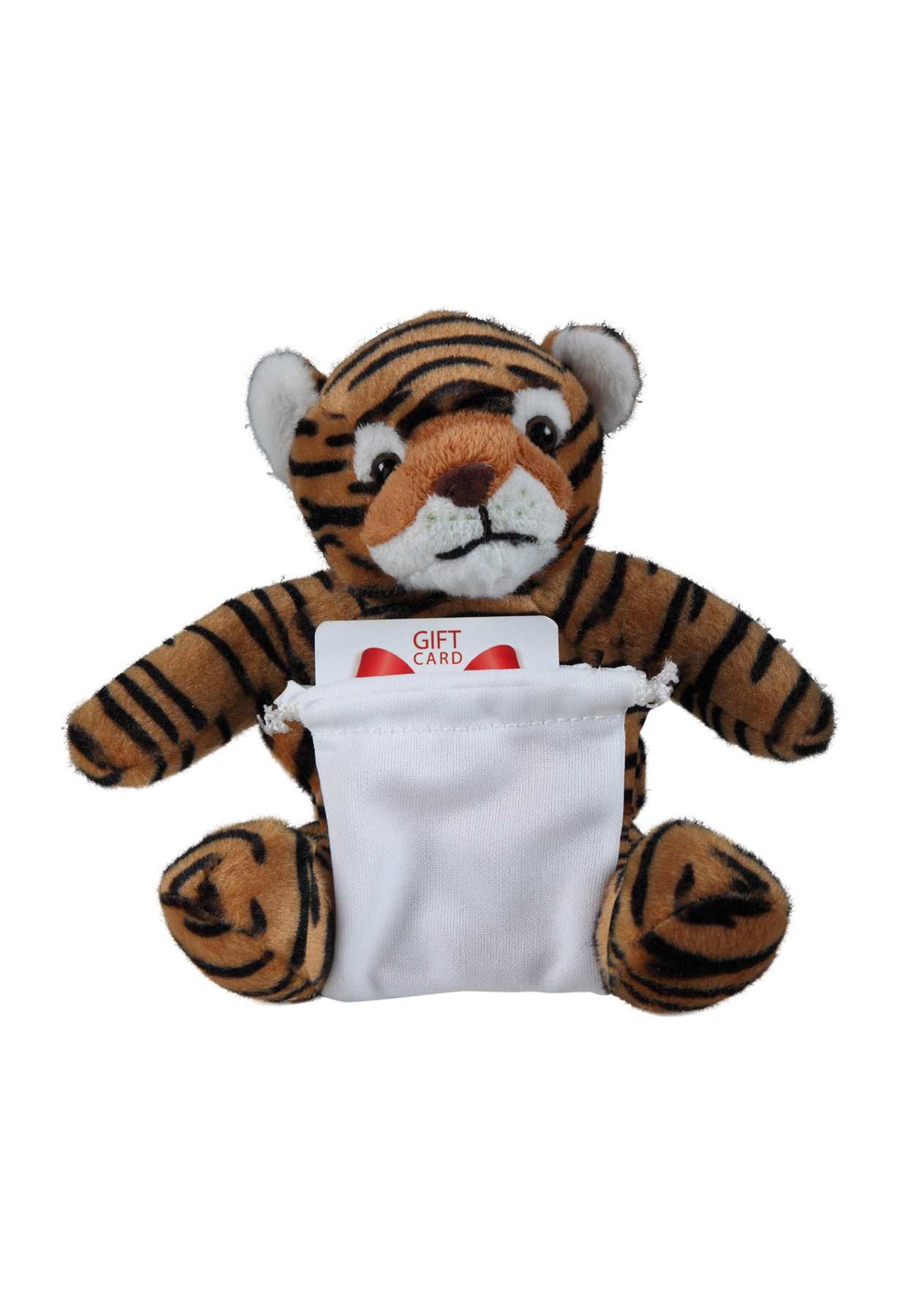 soft plush Tiger with gift card sack 3