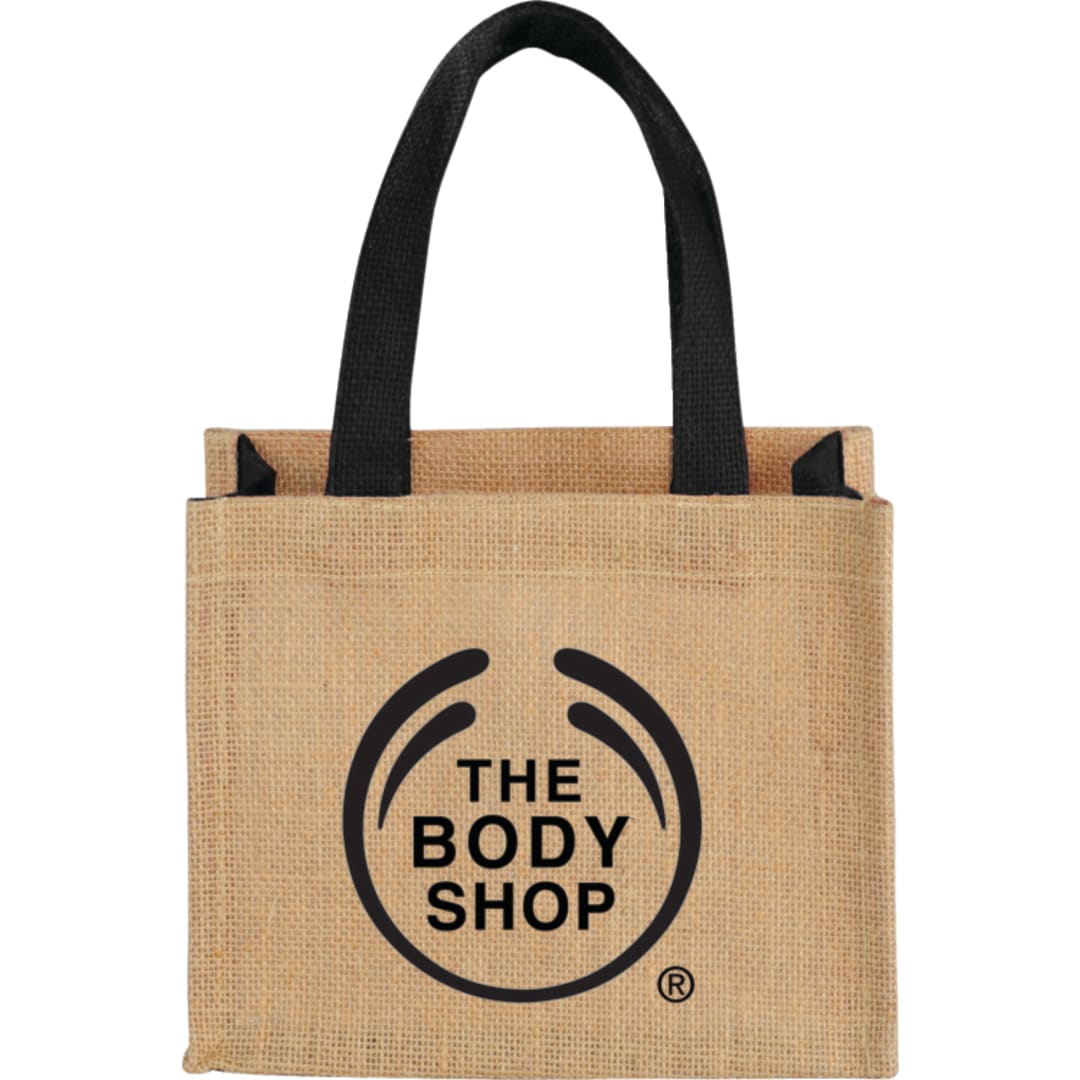 Mini Jute Gift Tote, custom tote bag with logo imprint 10