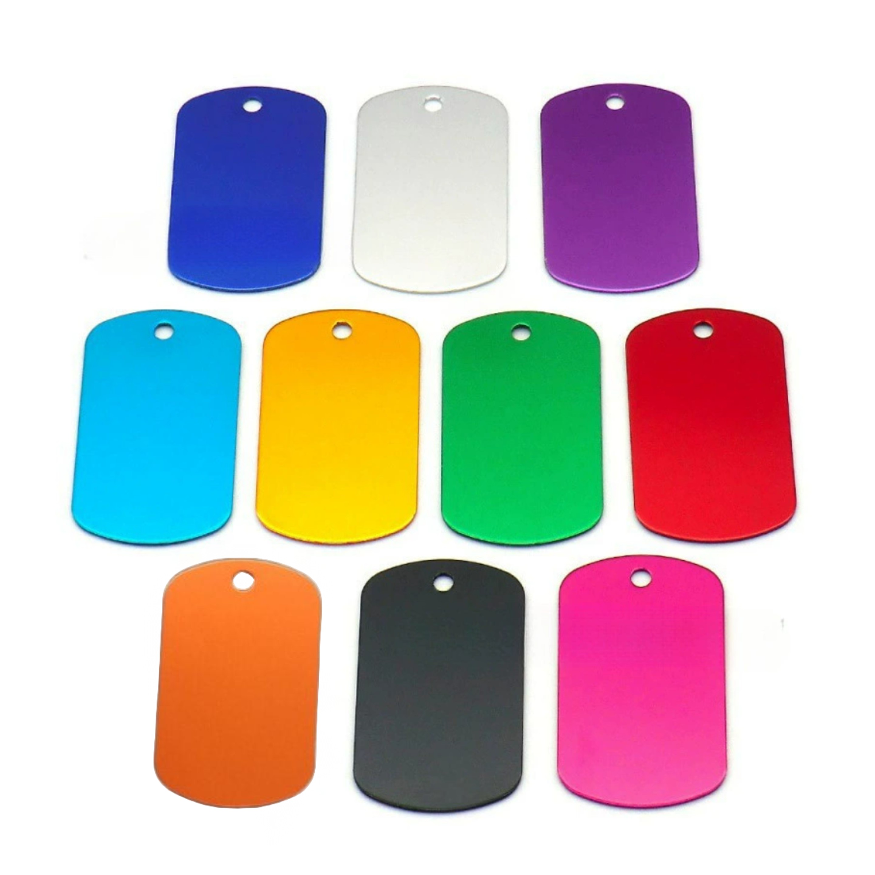Engraved Aluminum Dog Tag Keychain 8
