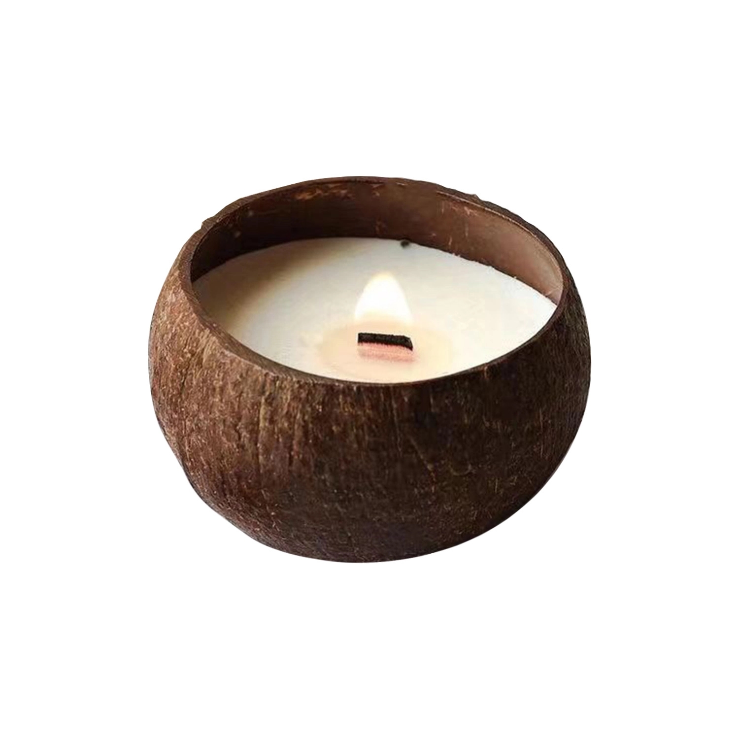 15 Oz. Soy Wax Scented Candle In Natrual Coconut Shell 3