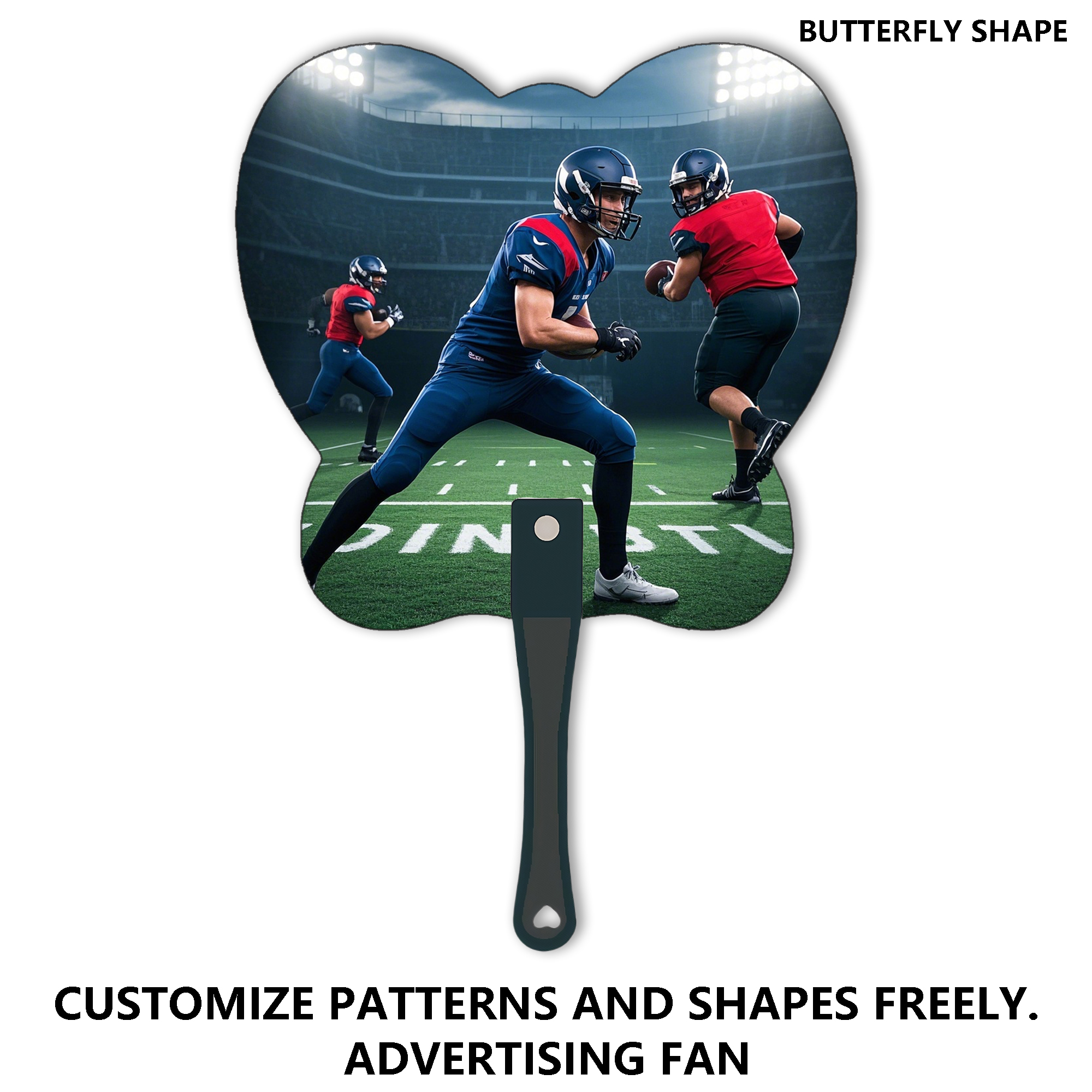 Personalize Logo & Pics on Butterfly Ad Fan 1