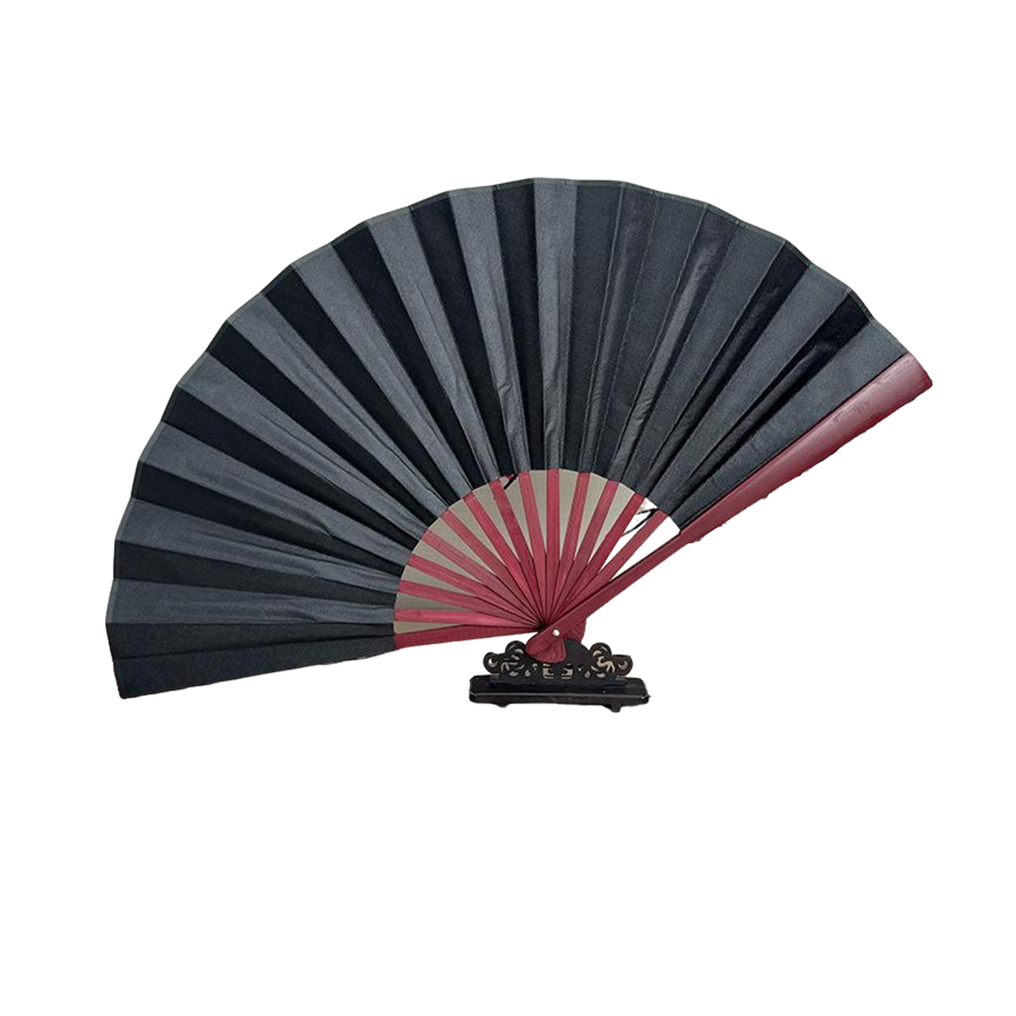 Bamboo Cloth Folding Hand Fan 23" Width Two Side Print 7
