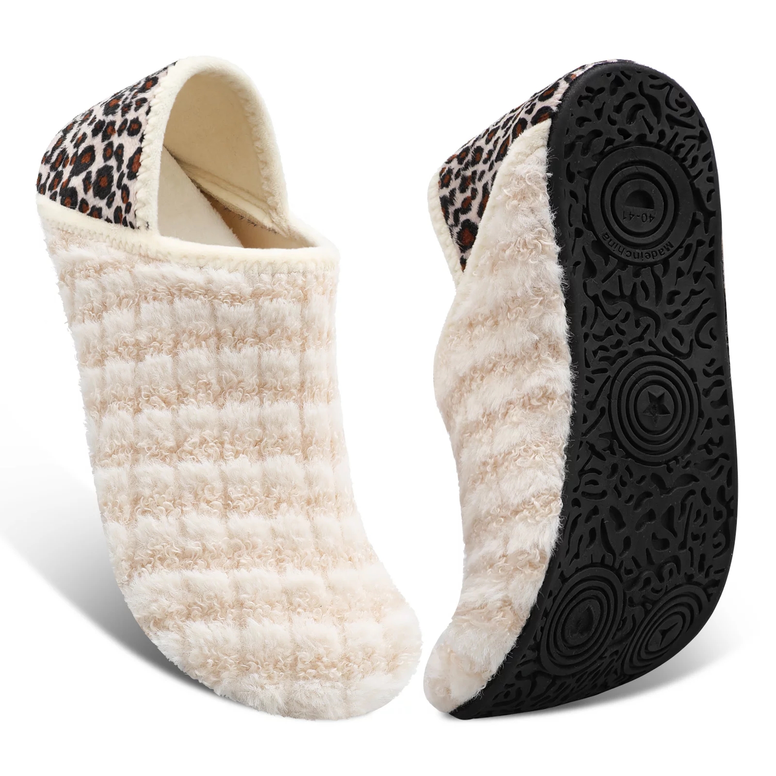 Womens Mens Slippers with Rubber Sole 1
