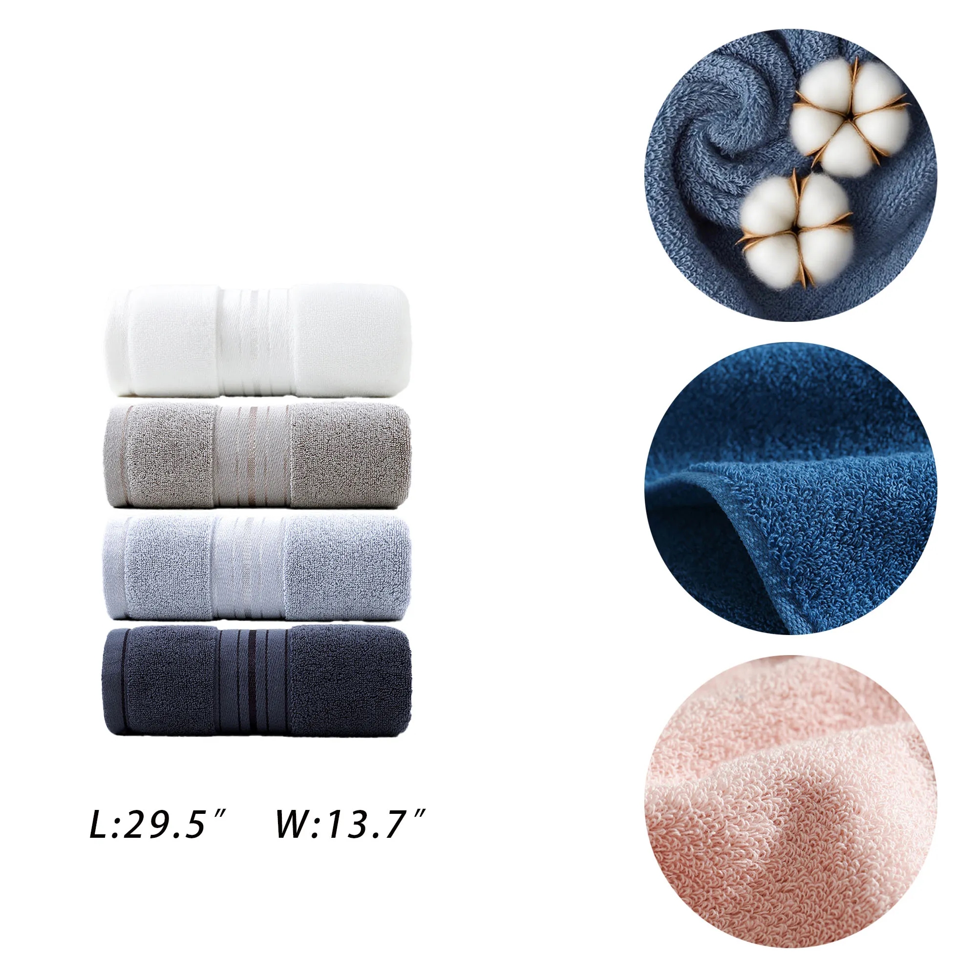 100% Cotton Towel With Logo For Home/Business/Recognition