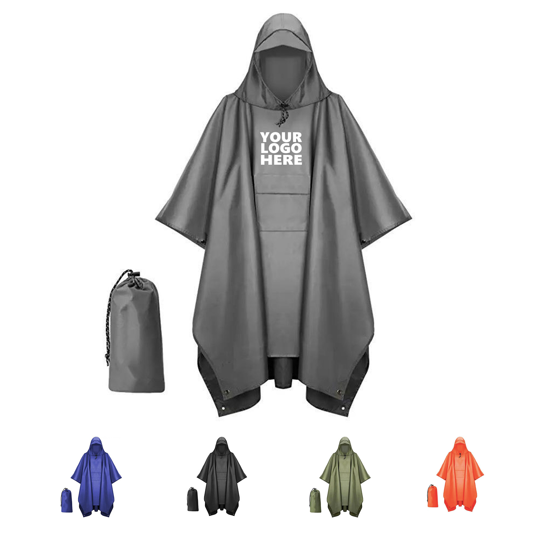 3 in 1 Waterproof Hooded Rain Poncho 1