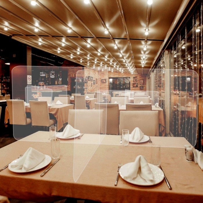 Restaurant Tabletop Desk Divider Sneeze Guard (4' x 2' x 4') 3