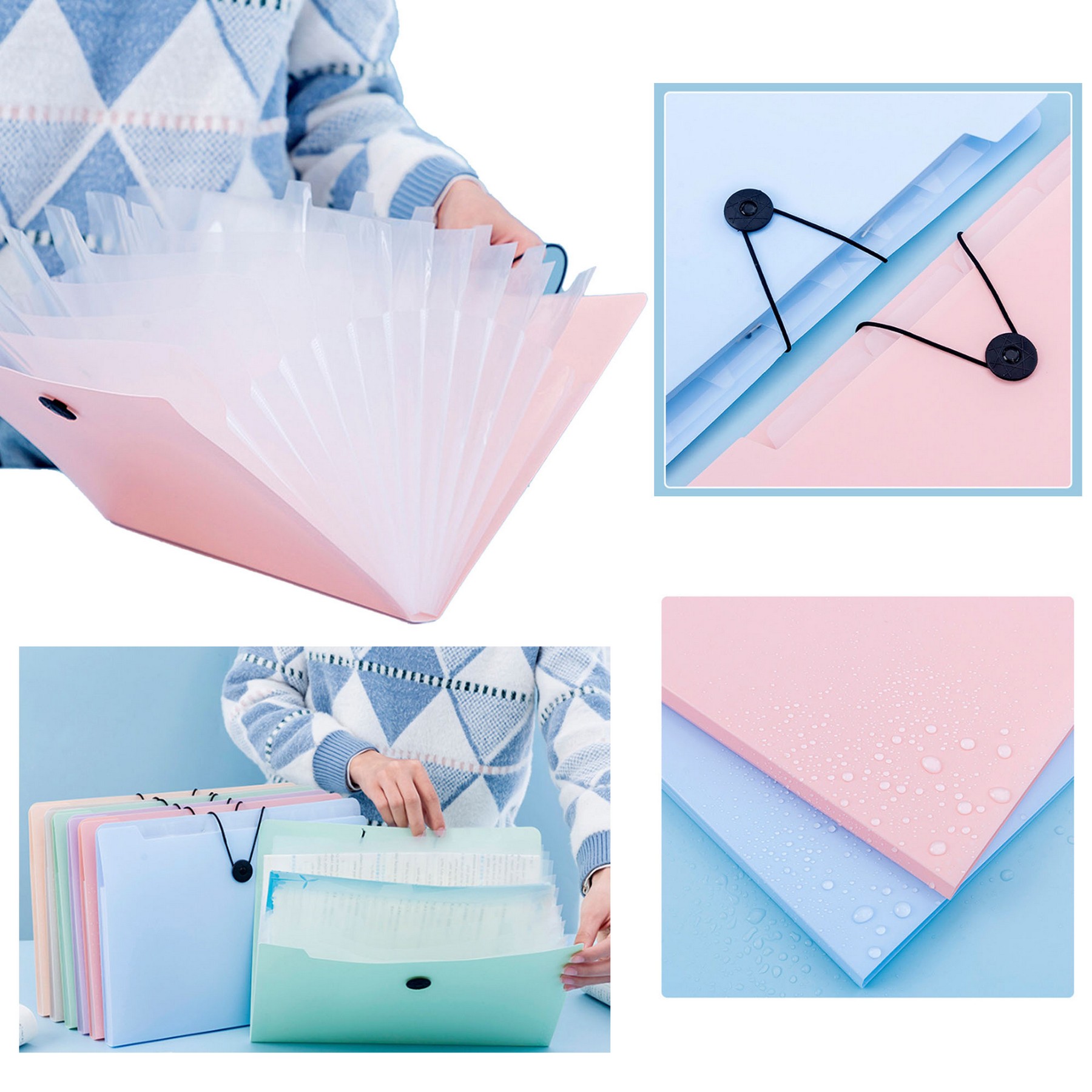 Expanding File Folder with 5 Pockets 3