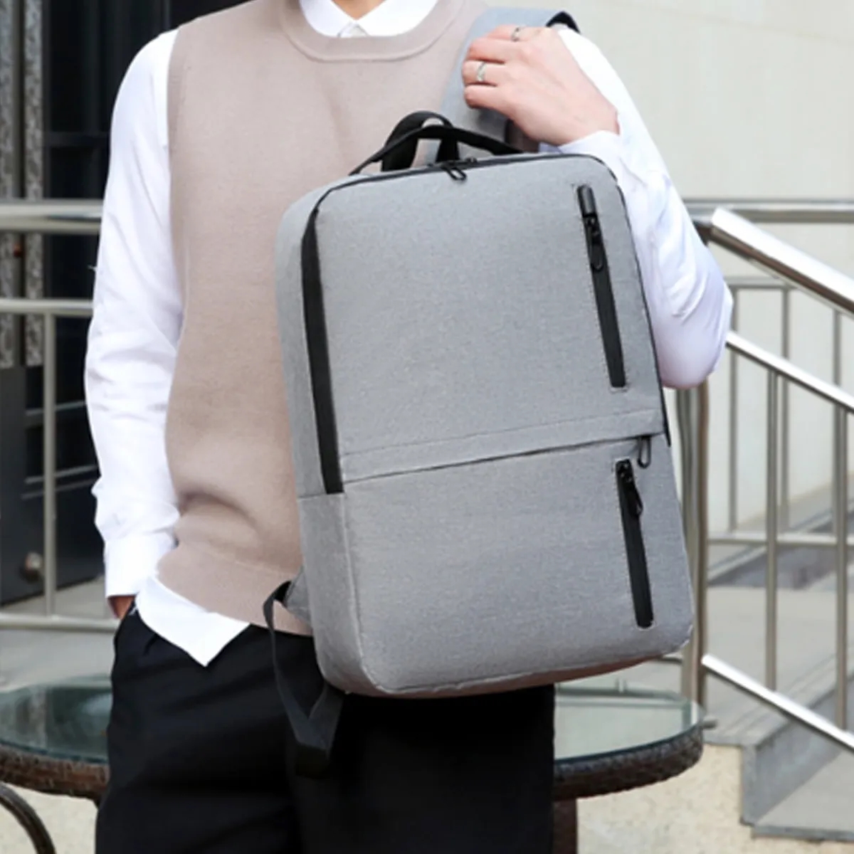 15.6 In Waterproof Business Laptop Backpack W/ USB Charging 5