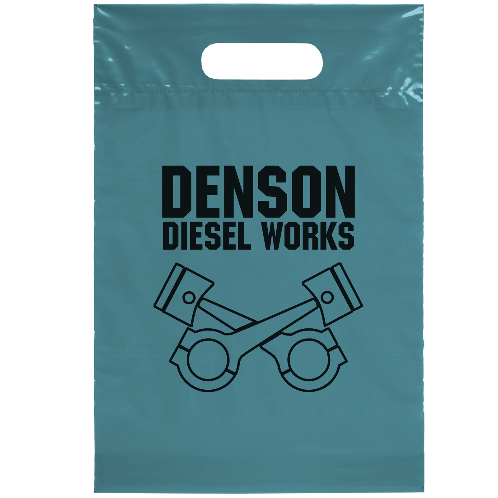 Die Cut Handle Bag - 9 1/2W x 14H - Flexo Ink Print 17