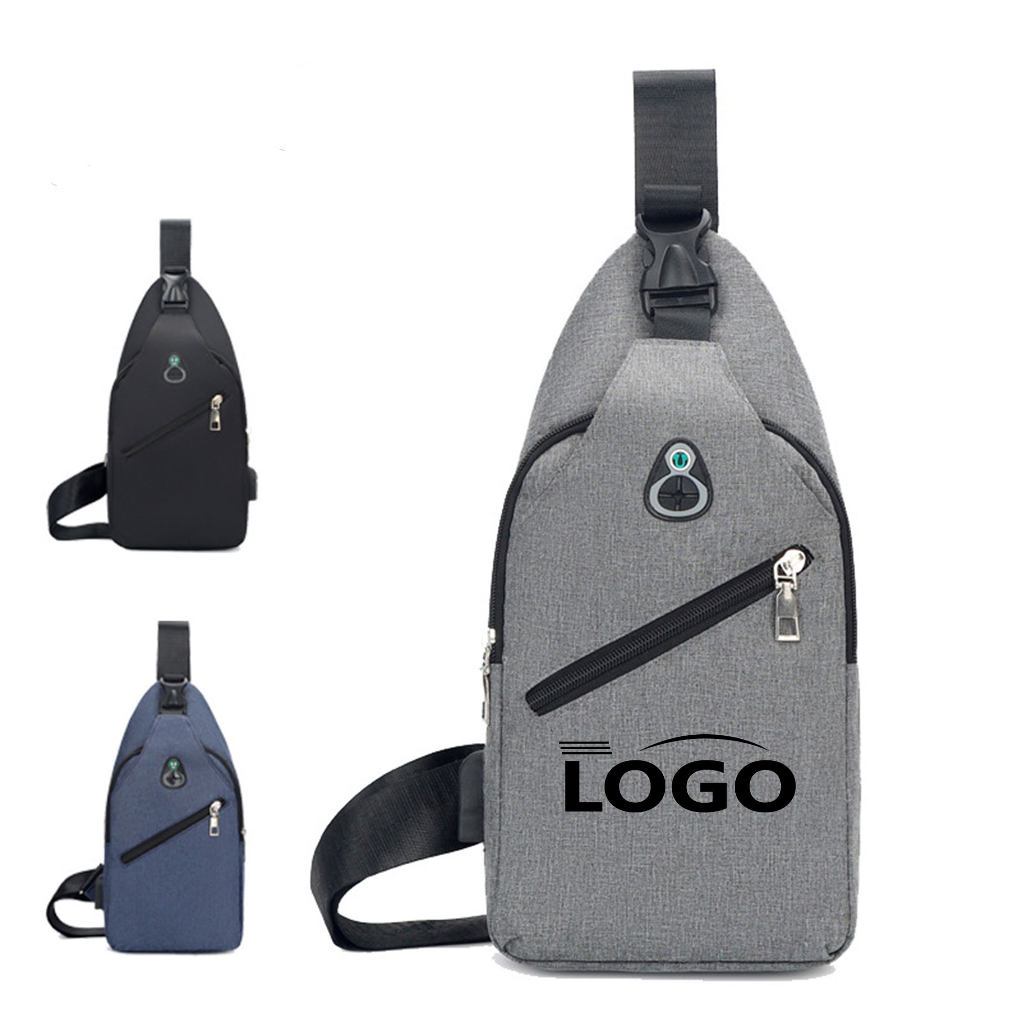 Men's USB Waterproof Oxford Shoulder Bag 3