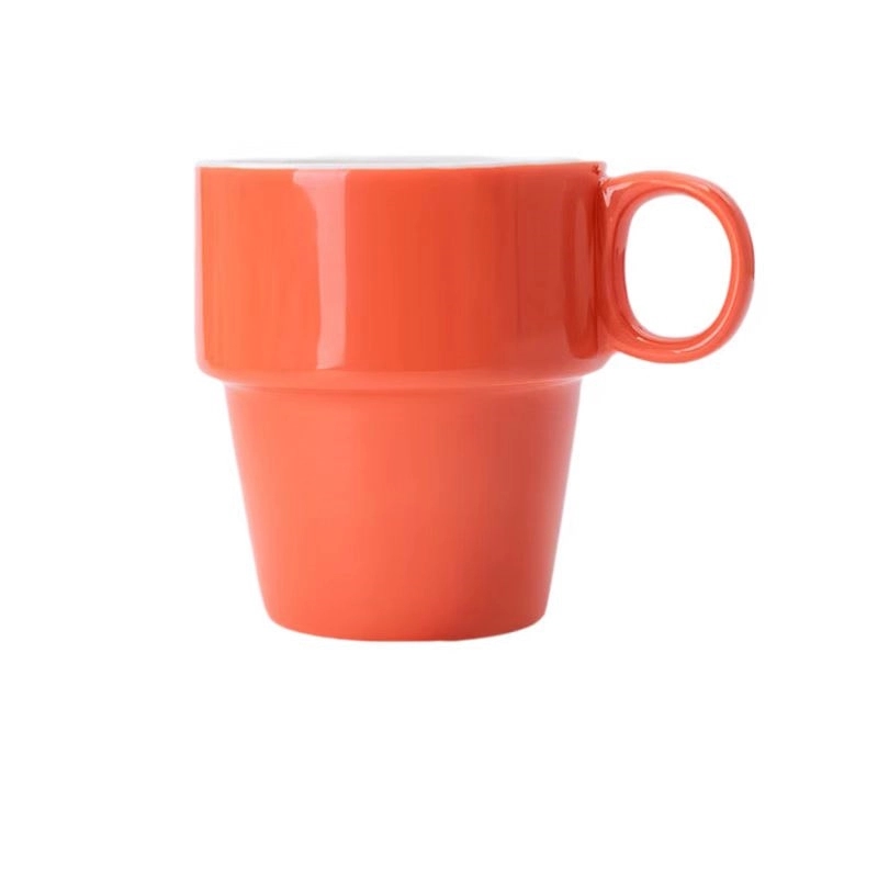 Custom 9 oz Ceramic stacked coffee cup 13