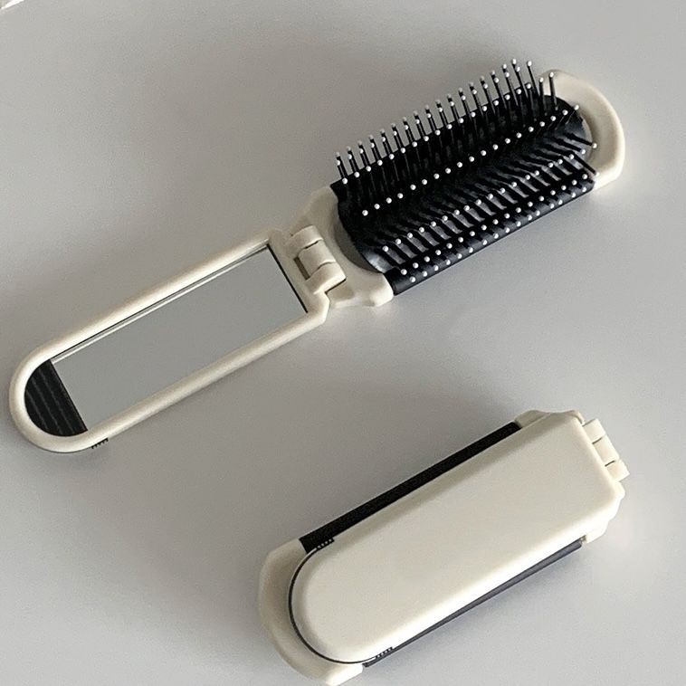 Foldable Hair Brush With Mirror 5