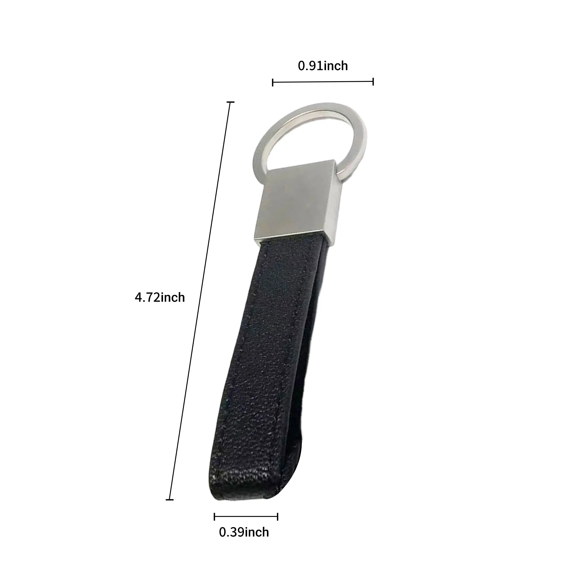 PU Leather Pull-Ring Keychain with Zinc Alloy Hardware 4