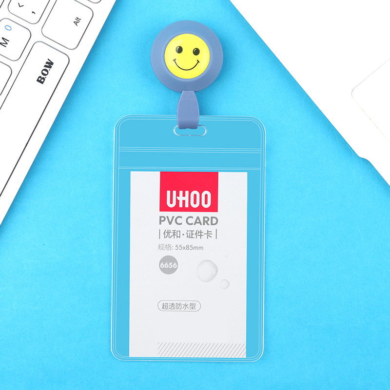Waterproof Transparent ID Card Badge Holder with Telescopic Lanyard 11