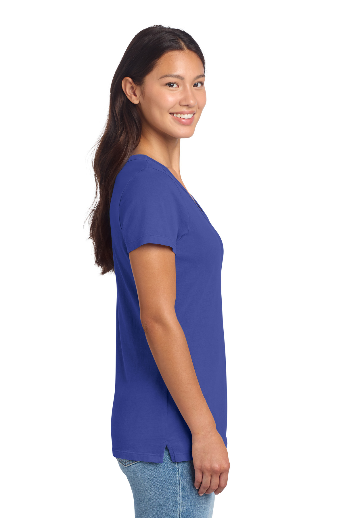 Port & Co Women's Beach Wash Garment-Dyed V-Neck Tee LPC099V 6