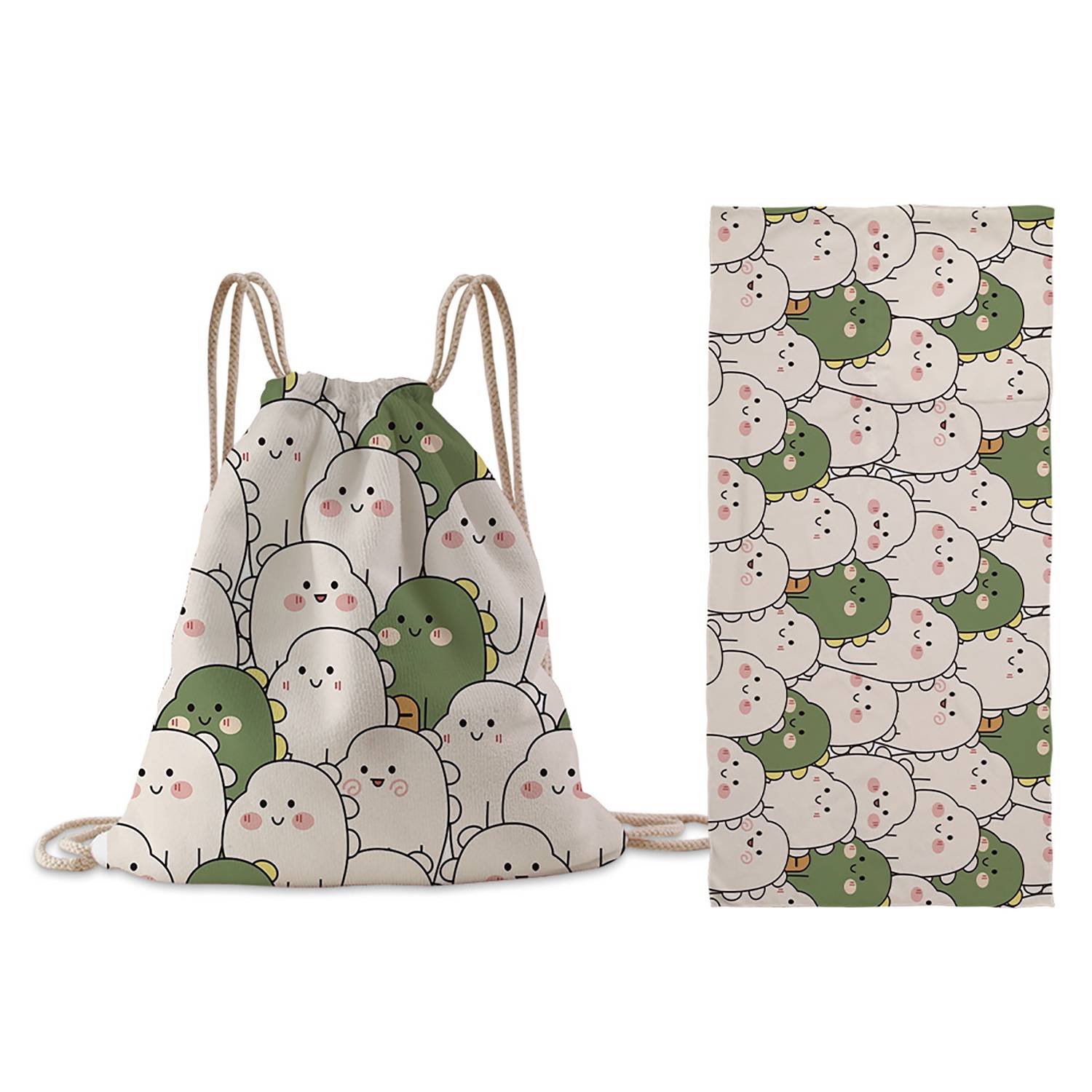 Folding Beach Towel w/ Drawstring Bag 12