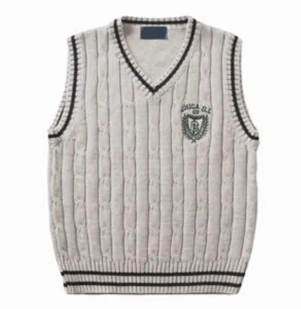 Knitted Sleeveless Student Sweater Vest 2