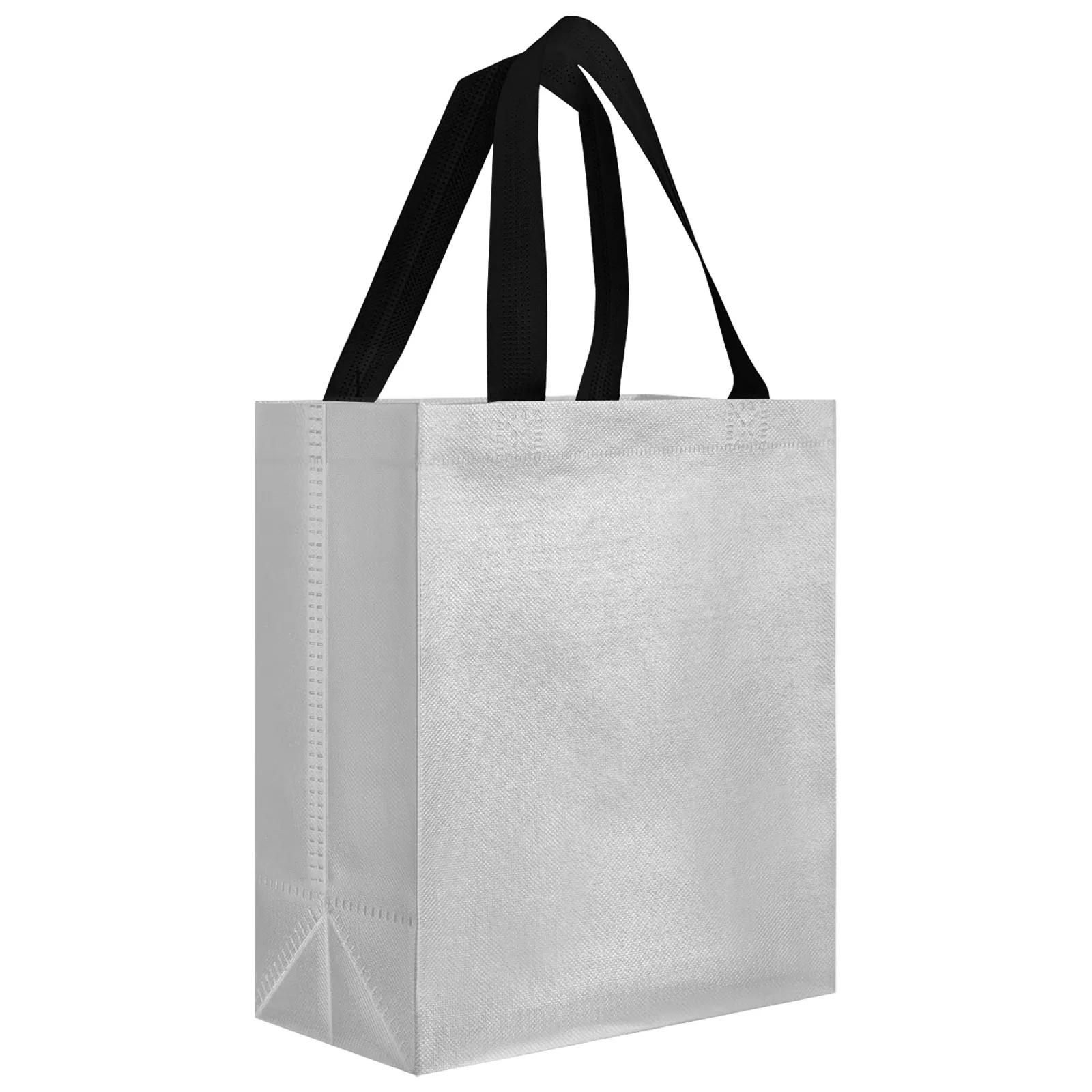 Gift Bags Shopping Glossy Reusable Grocery Tote with Handles 15